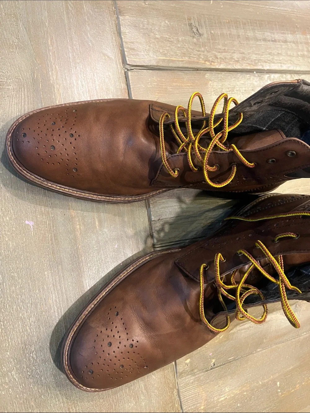 Men's Johnston & Murphy Brown Leather Lace-Up Boots